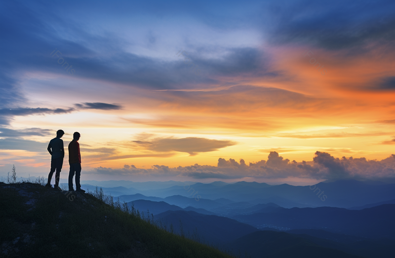 在浪漫的风景下欣赏美丽的日落背景图,高清,摄影图,摄影图片,图片大全,摄影图免费下载